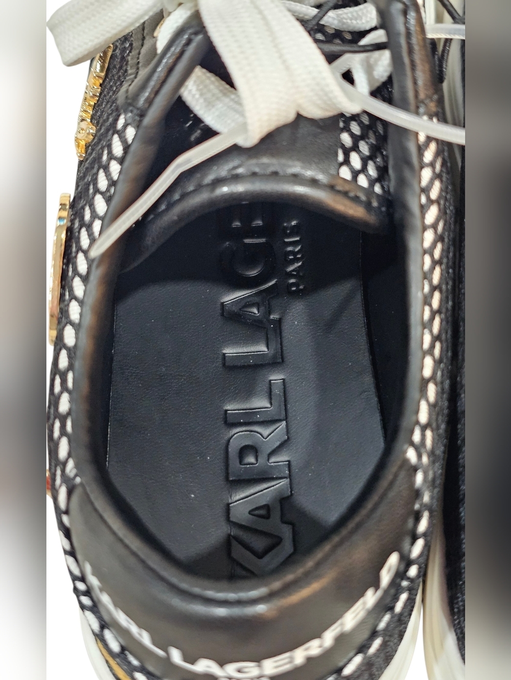 Karl Langerfeld Paris Cate Women's Pin Lace Up Sneakers, Size 7, New - Picture 6 of 9